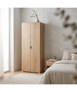 Cosma Armadio 2 Ante 180 cm Marrone Chiaro in Truciolare Bilaminato