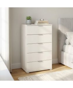 Cosma Cassettiera 5 cassetti bianca 60x38x103 cm in truciolare bilaminato
