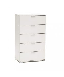 Cosma Cassettiera 5 cassetti bianca 60x38x103 cm in truciolare bilaminato