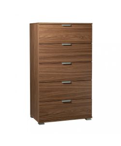 Cosma Cassettiera 5 Cassetti Marrone 60x38x103 cm in Truciolare Bilaminato
