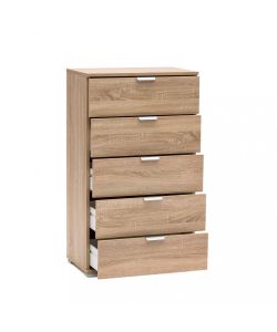 Cosma Cassettiera 5 Cassetti Marrone Chiaro 60x38x103 cm Truciolare