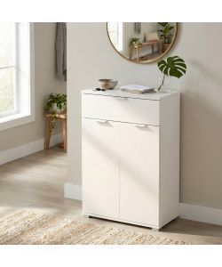 Cosma Mobiletto 2 Ante e 1 Cassetto Bianco 60x38x103 cm