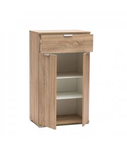 Cosma Mobiletto 2 Ante e 1 Cassetto Marrone Chiaro 27x38x103 cm