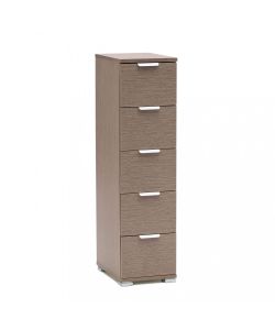 Cosma Cassettiera 5 Cassetti Rovere Grigio 27x38x103 cm Moderna