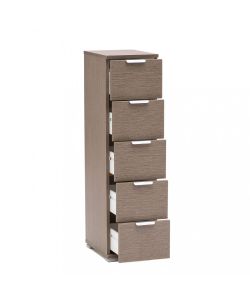 Cosma Cassettiera 5 Cassetti Rovere Grigio 27x38x103 cm Moderna