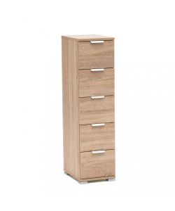 Cosma Cassettiera 5 Cassetti Marrone Chiaro 45x38x85 cm in Legno