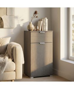 Cosma Mobiletto Rovere Grigio 1 Anta 1 Cassetto 45x38x85 cm