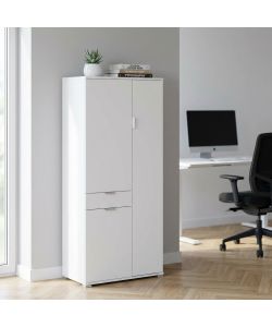 Cosma Armadio Bianco 3 Ante 1 Cassetto 75x38x174 cm Truciolato
