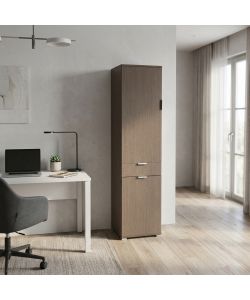 Cosma Armadio 2 Ante 1 Cassetto Rovere Grigio cm 45x38x174 h