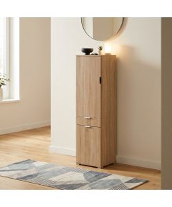 Cosma Armadio 2 Ante e 1 Cassetto Naturale 45x38x174 cm Marrone Chiaro