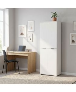 Cosma Armadio 4 Ante Bianco in Truciolato 60x38x174 cm Su Pavimento