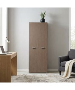Cosma Armadio 4 Ante Rovere Grigio 60x38x174 cm in Truciolare Bilaminato