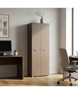 Cosma Armadio 4 Ante Rovere Grigio 60x38x174 cm in Truciolare Bilaminato