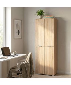 Cosma Armadio 4 Ante Marrone Chiaro cm 75x38x174 in Truciolato