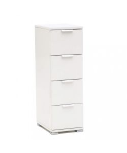 Cosma Cassettiera 4 Cassetti Bianca 27x38x85 cm per Camera da Letto