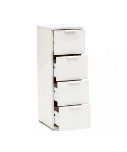 Cosma Cassettiera 4 Cassetti Bianca 27x38x85 cm per Camera da Letto