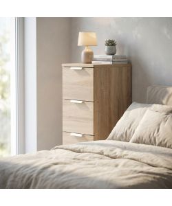 Cosma Cassettiera 4 Cassetti Marrone Chiaro 27x38x85 cm Legno