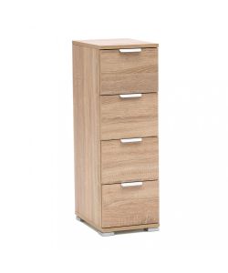 Cosma Cassettiera 4 Cassetti Marrone Chiaro 27x38x85 cm Legno