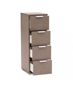 Cosma Cassettiera 4 Cassetti Rovere Grigio 27x38x85 cm Moderna