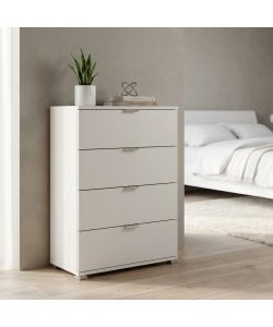 Cosma Cassettiera 4 Cassetti Bianca 60x38x85 cm in Truciolare Bilaminato