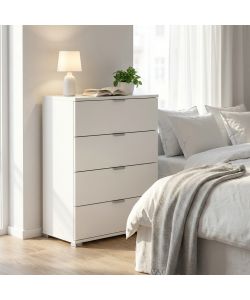 Cosma Cassettiera 4 Cassetti Bianca 60x38x85 cm in Truciolare Bilaminato
