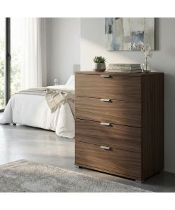 Cosma Cassettiera 4 Cassetti Marrone 60x38x85 cm in Truciolare Bilaminato