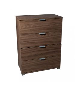 Cosma Cassettiera 4 Cassetti Marrone 60x38x85 cm in Truciolare Bilaminato