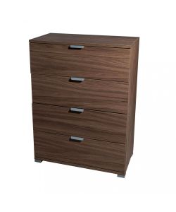 Cosma Cassettiera 4 Cassetti Marrone 60x38x85 cm in Truciolare Bilaminato