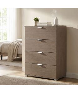 Cosma Cassettiera 4 Cassetti Rovere Grigio 60x38x85 cm Moderna
