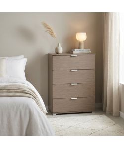 Cosma Cassettiera 4 Cassetti Rovere Grigio 60x38x85 cm Moderna