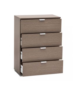 Cosma Cassettiera 4 Cassetti Rovere Grigio 60x38x85 cm Moderna