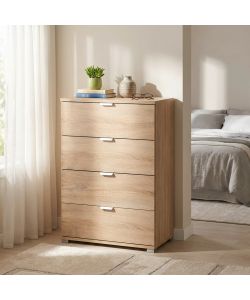 Cosma Cassettiera 4 Cassetti Marrone Chiaro 60x38x85 cm Truciolare