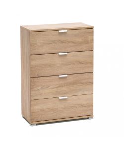 Cosma Cassettiera 4 Cassetti Marrone Chiaro 60x38x85 cm Truciolare