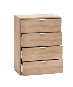Cosma Cassettiera 4 Cassetti Marrone Chiaro 60x38x85 cm Truciolare