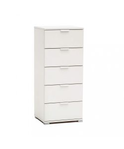 Cosma Mobiletto 5 Cassetti Bianco 45x38x103 cm in Truciolare Bilaminato
