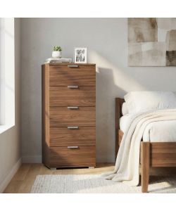 Cosma Mobiletto 5 Cassetti Tinta Noce 45x38x103 cm Marrone