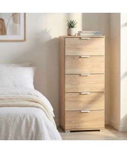 Cosma Mobiletto 5 Cassetti Marrone Chiaro 45x38x103 cm Moderno