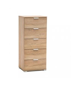 Cosma Mobiletto 5 Cassetti Marrone Chiaro 45x38x103 cm Moderno