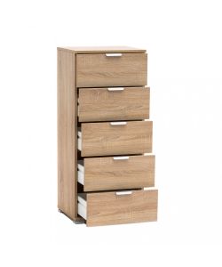Cosma Mobiletto 5 Cassetti Marrone Chiaro 45x38x103 cm Moderno