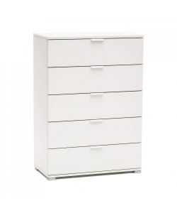 Cosma Cassettiera 5 Cassetti Bianca 75x38x103 cm in Truciolare Bilaminato