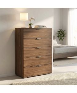 Cosma Mobiletto 5 Cassetti Marrone 75x38x103 cm in Truciolare Bilaminato