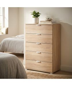 Cosma Mobiletto 5 Cassetti Legno Marrone Chiaro cm 75x38x103 h