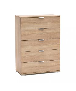Cosma Mobiletto 5 Cassetti Legno Marrone Chiaro cm 75x38x103 h