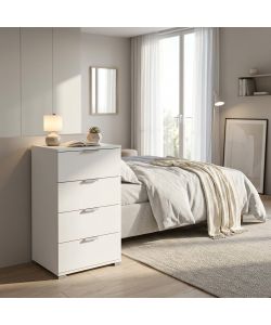 Cosma Mobiletto 4 Cassetti Bianco 45x38x85 cm in Truciolare Bilaminato