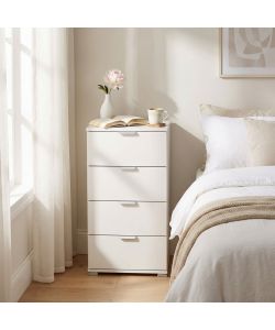 Cosma Mobiletto 4 Cassetti Bianco 45x38x85 cm in Truciolare Bilaminato