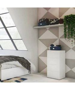 Cosma Mobiletto 4 Cassetti Bianco 45x38x85 cm in Truciolare Bilaminato