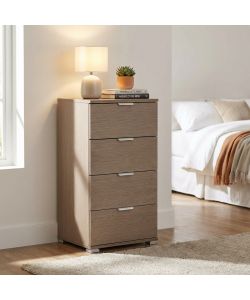 Cosma Cassettiera 4 Cassetti Rovere Grigio 45x38x85 cm Moderna