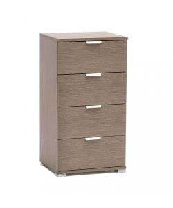 Cosma Cassettiera 4 Cassetti Rovere Grigio 45x38x85 cm Moderna