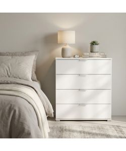 Cosma Cassettiera 4 Cassetti Bianco 75x38x85 cm in Truciolare Bilaminato