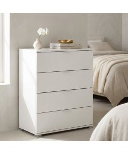 Cosma Cassettiera 4 Cassetti Bianco 75x38x85 cm in Truciolare Bilaminato